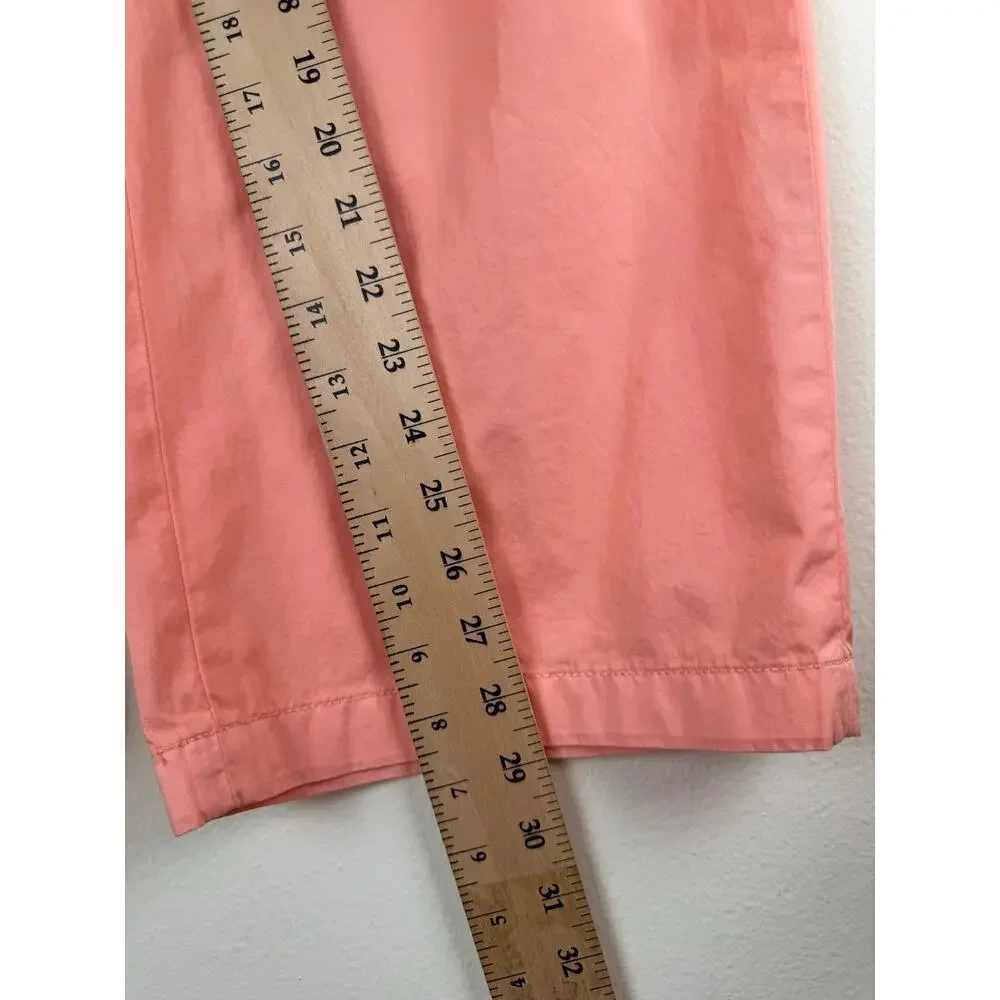 NWT J.Crew Essential Wide Leg Poplin Pants Peony Coral Size 6